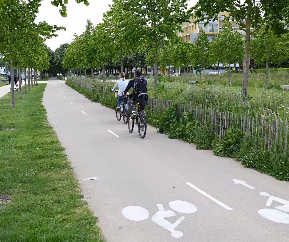 vélo sur piste cyclable