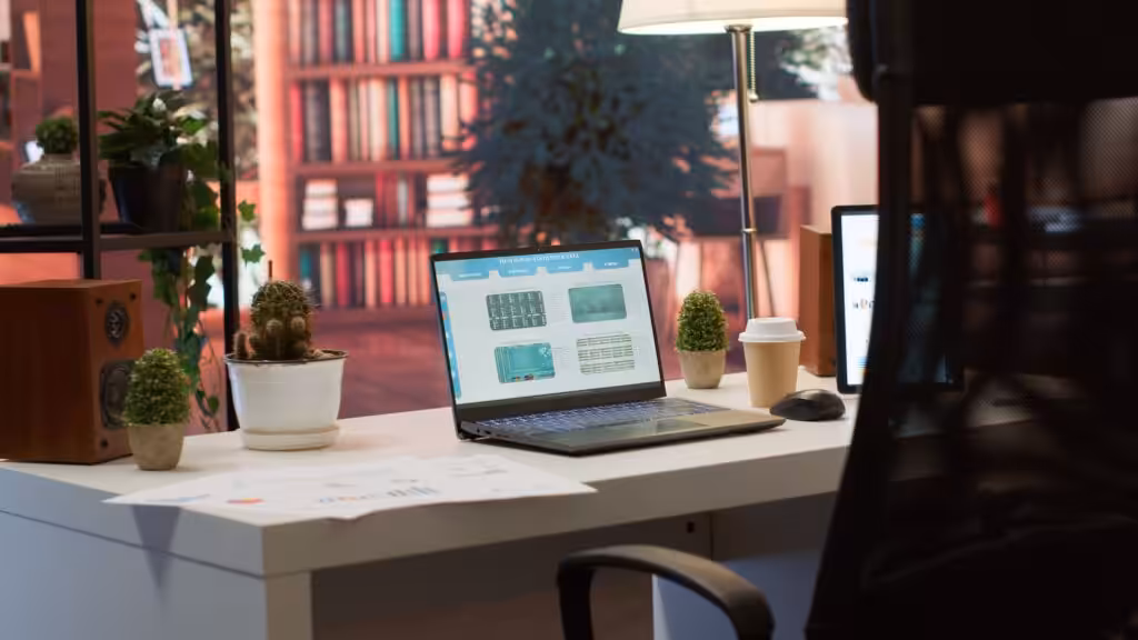 un ordinateur avec un design