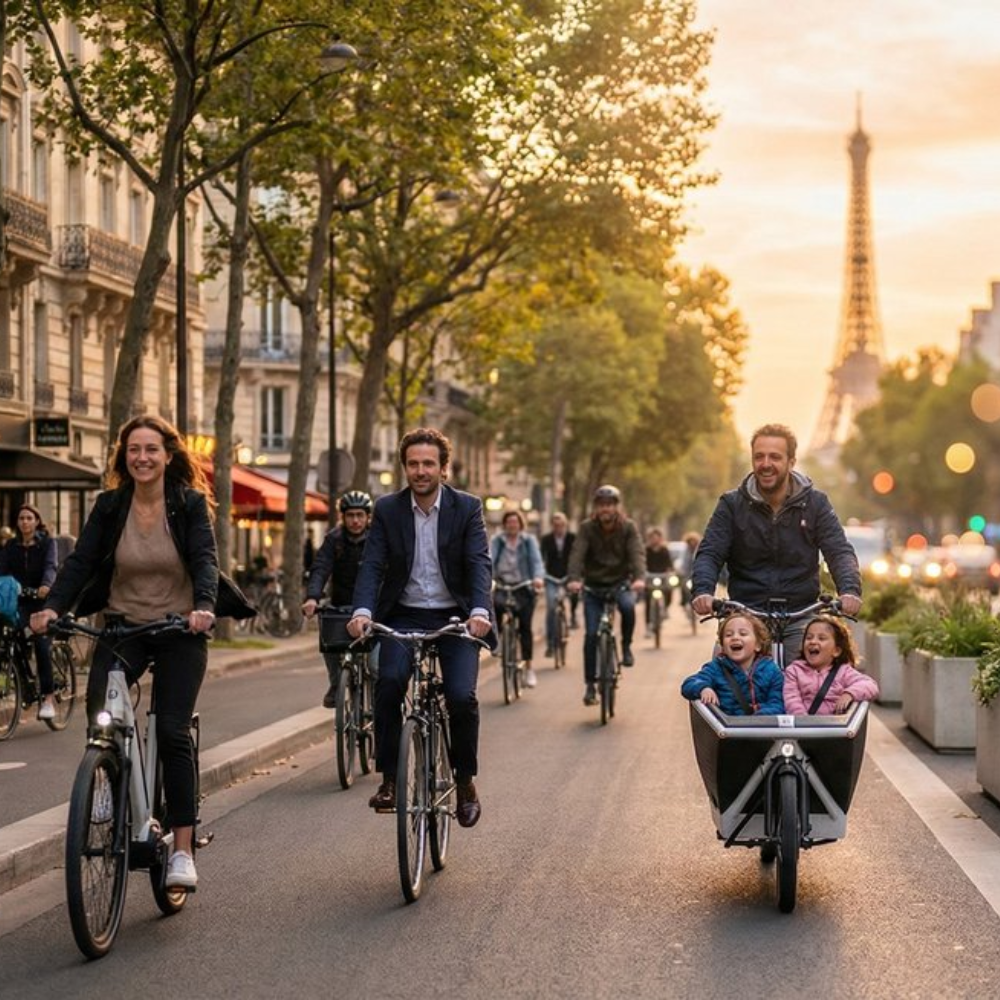 des cyclistes à Paris
