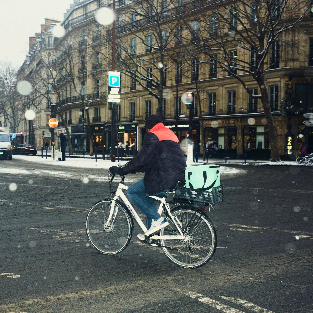livreur à vélo