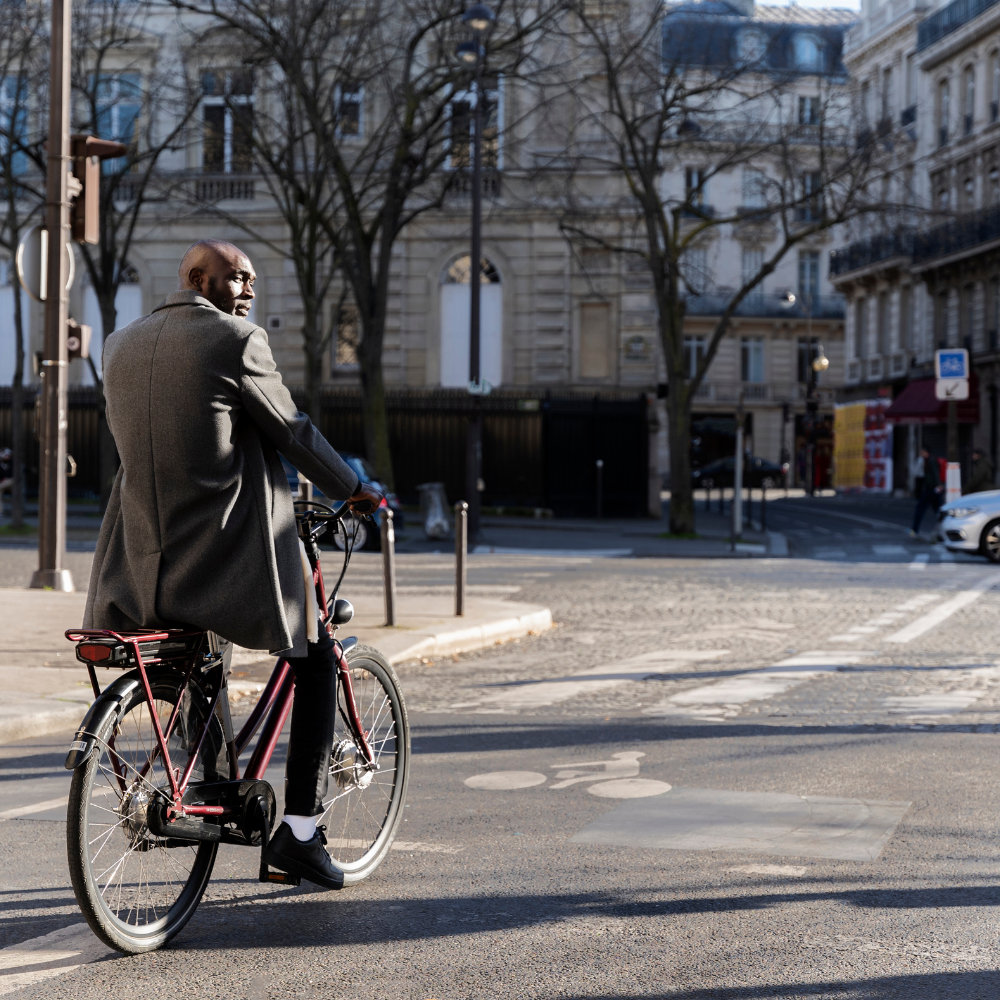 homme à vélo