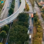aerial view highways